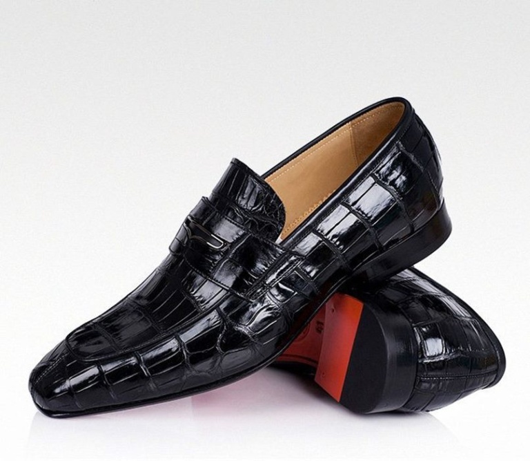 Black Crocodile Italian Handmade Shoe EUROBOUTIQUE RX Black Crocodile Italian Handmade Shoe EUROBOUTIQUE RX