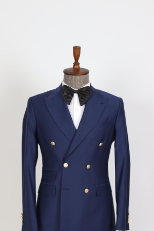 Dark Blue Double Breasted Suit - Latest 2022