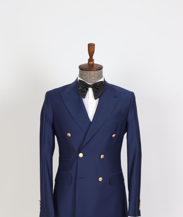 Dark Blue Double Breasted Suit - Latest 2022