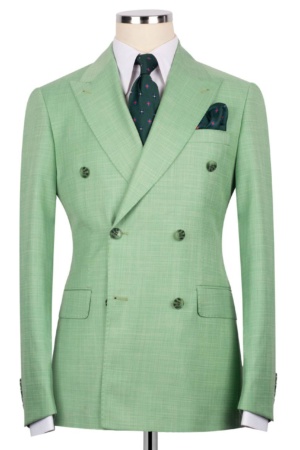 Mint Green Double Breasted Suit