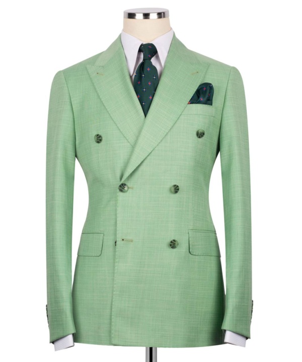Mint Green Double Breasted Suit