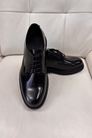 Classic Black Leather Lace-up Dress Shoes