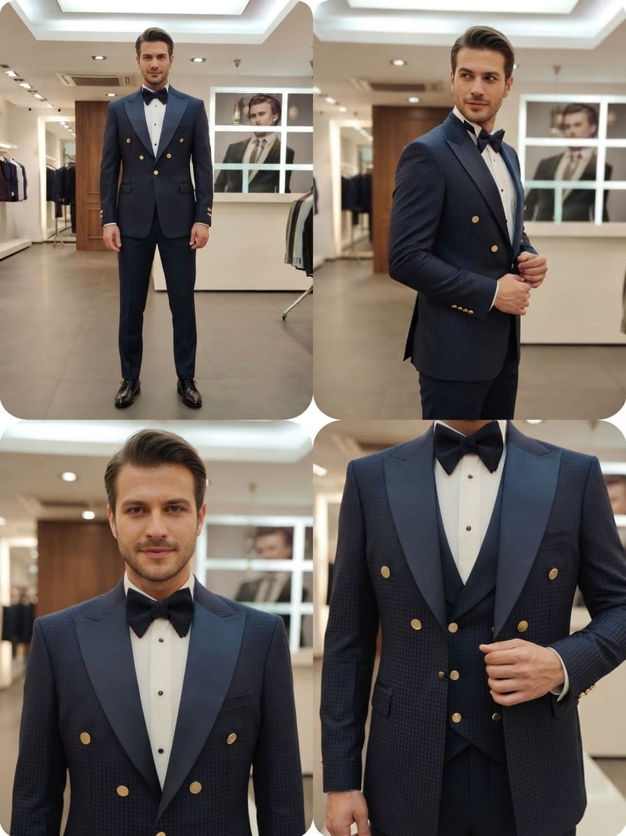 Stylish Blue Tuxedo - Image 2
