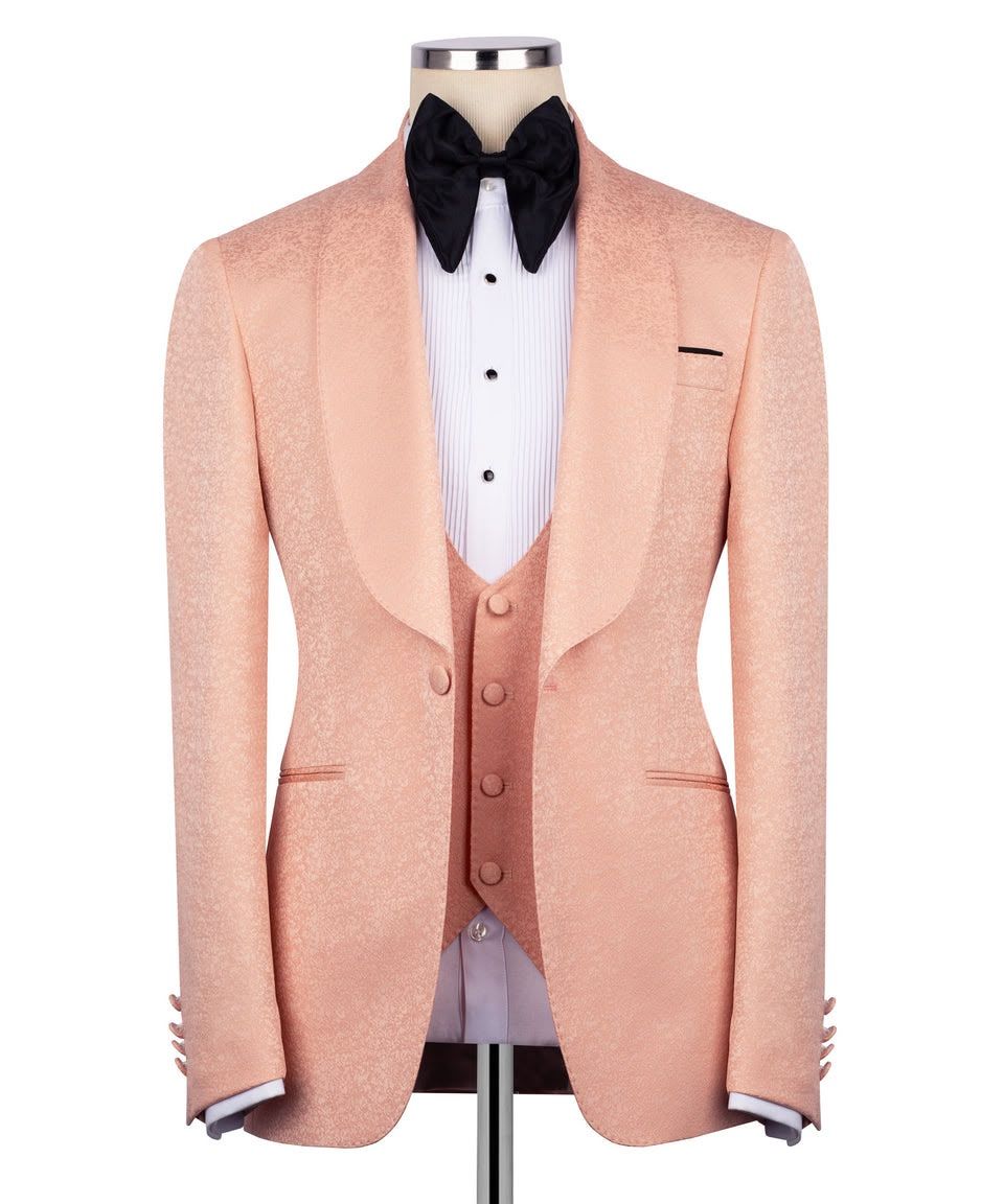Blush Pink Silk Satin Tuxedo