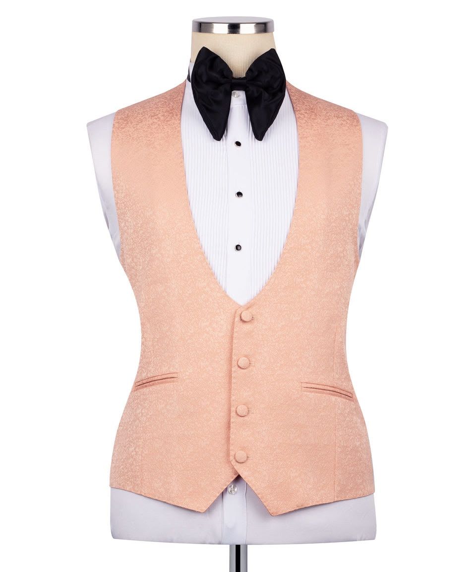 Blush Pink Silk Satin Tuxedo - Image 3