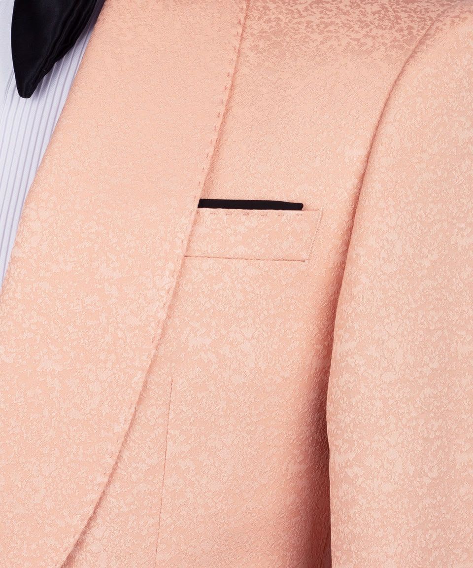Blush Pink Silk Satin Tuxedo - Image 4