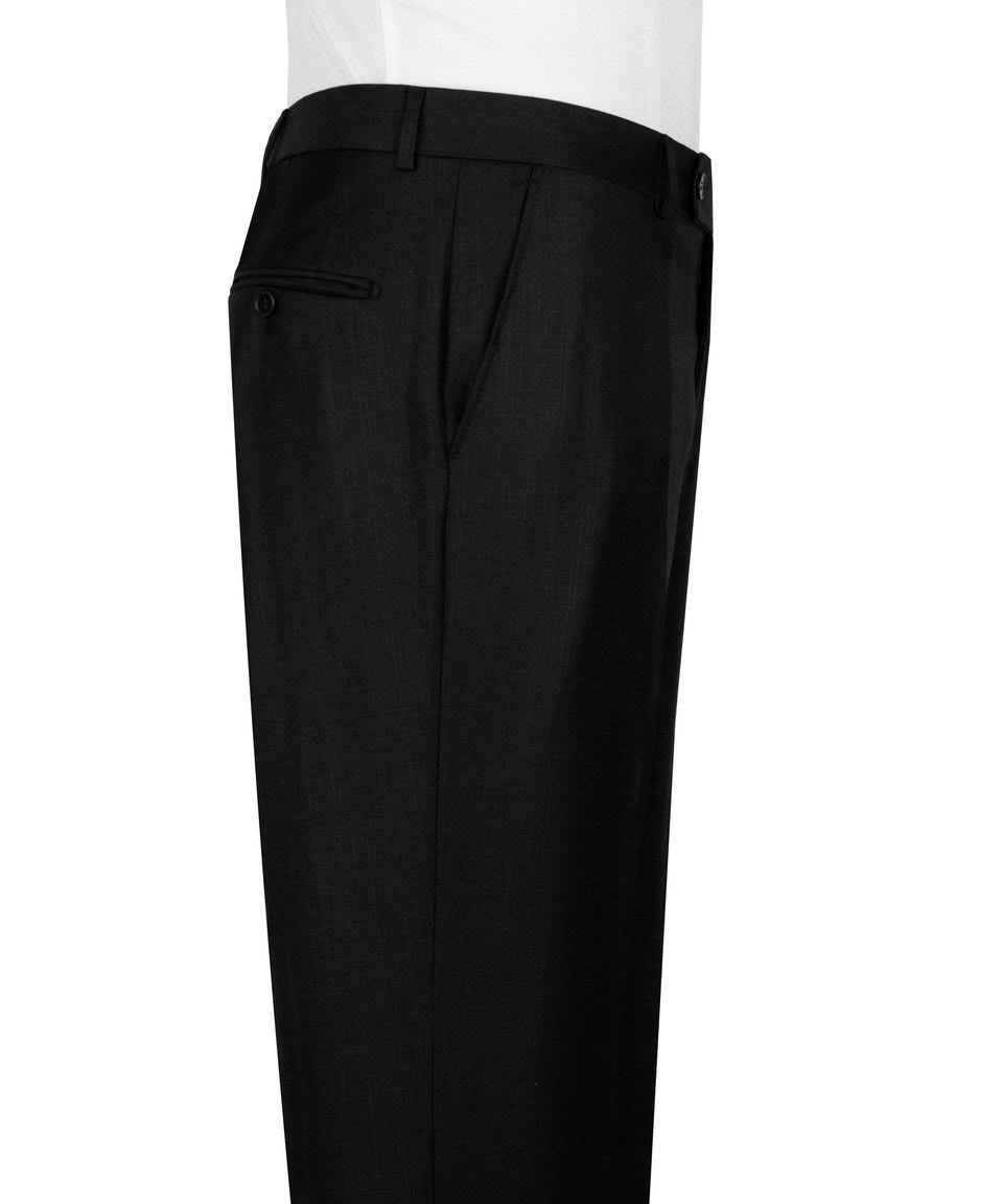 Classic Black Super 220’s Wool Three-Piece Suit with Matching Pants - Image 2