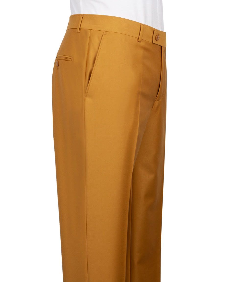 Mustard Gold Super 220’s Wool Double-Breasted Suit - Image 2