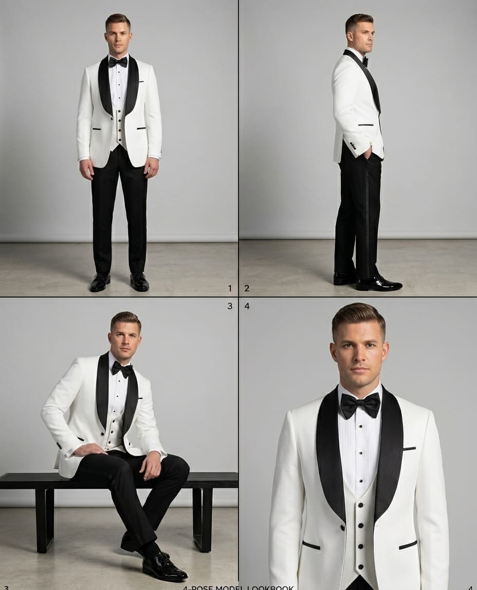 White & Black Tuxedo - Image 2